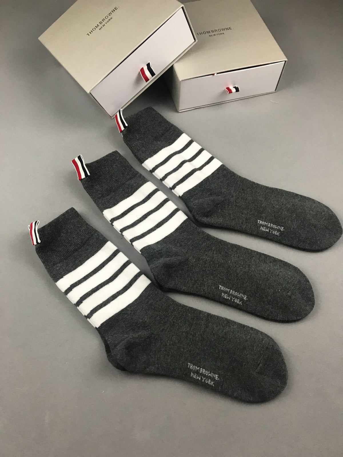 Thom Browne Cotton Crew Socks - 5-Pair Set