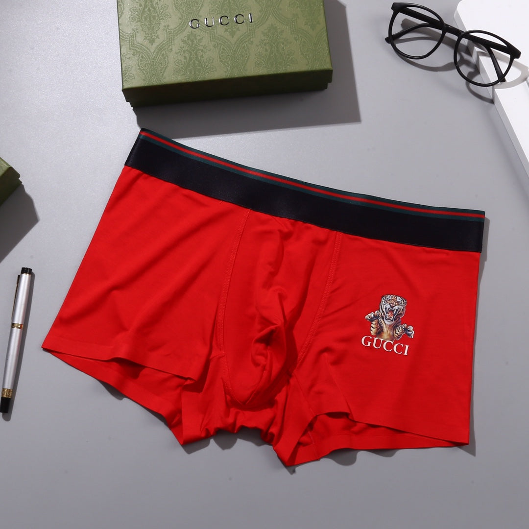 Gucci Tiger-Embroidered Modal-Blend Boxer Briefs - Box of 3