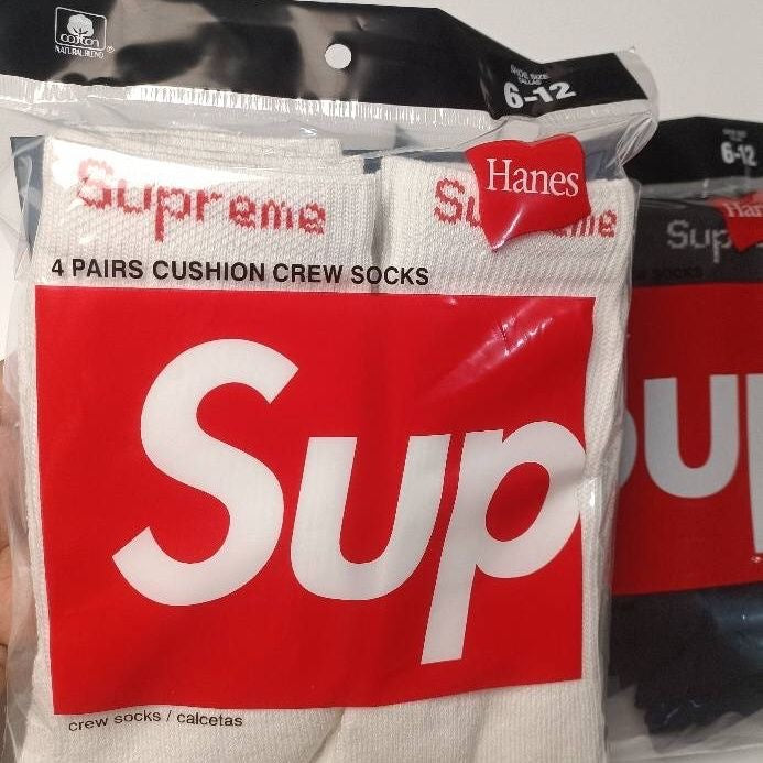 Supreme Cotton Crew Socks - 4-Pair Set
