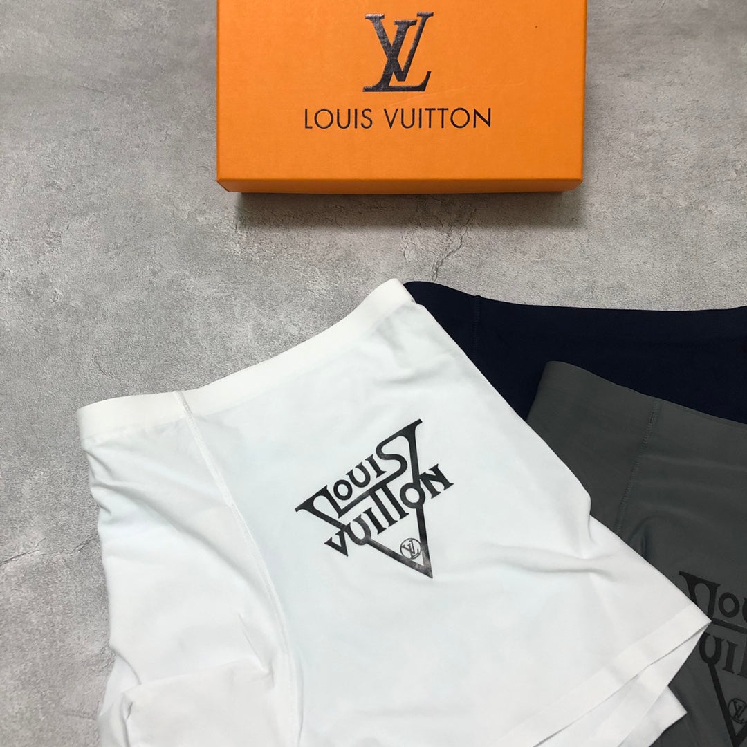 Louis Vuitton Visible All-Over Pattern And Logo Details Men's Boxer Briefs - 4-Piece Box