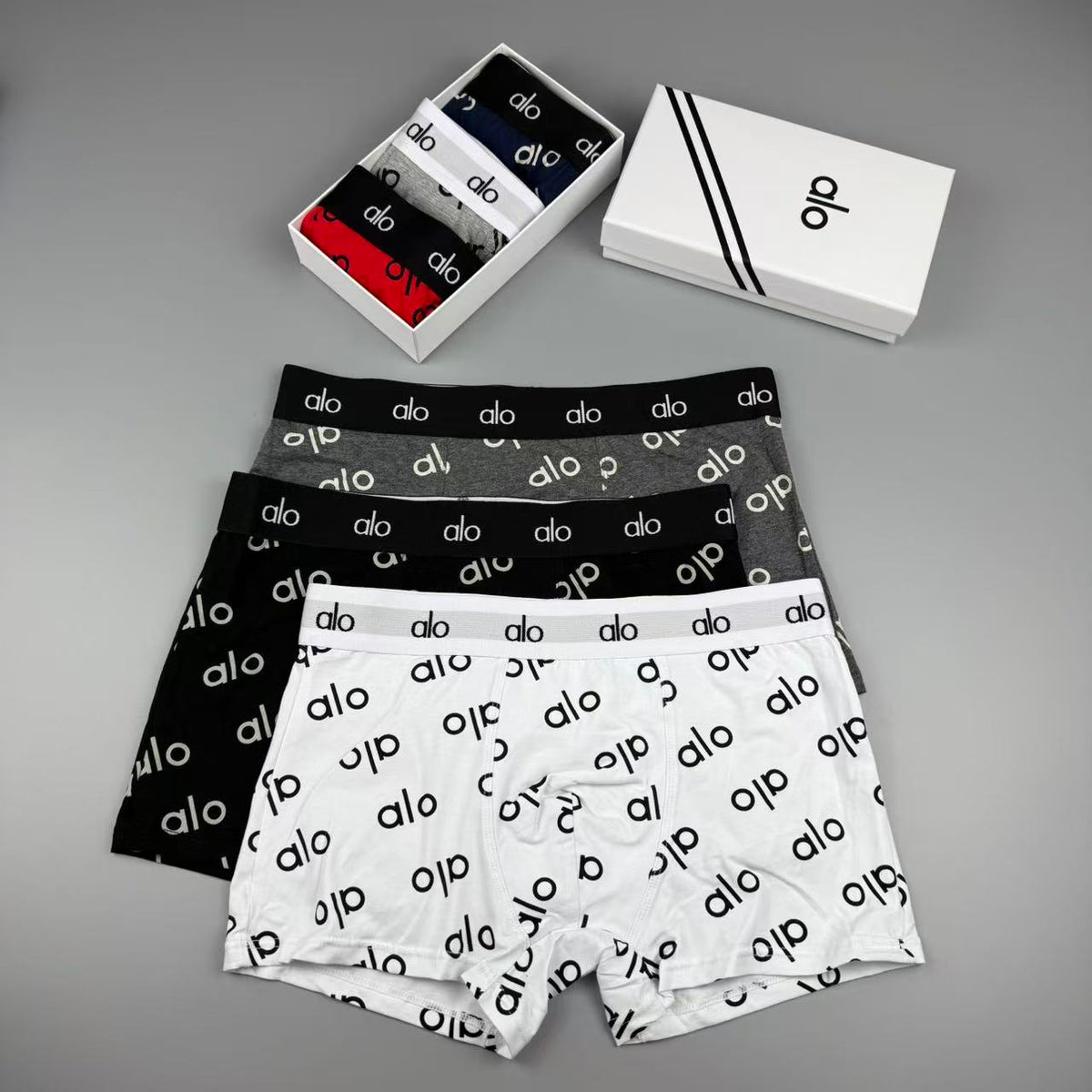 Alo Cotton Men's Boxer Briefs - 3-Piece Box