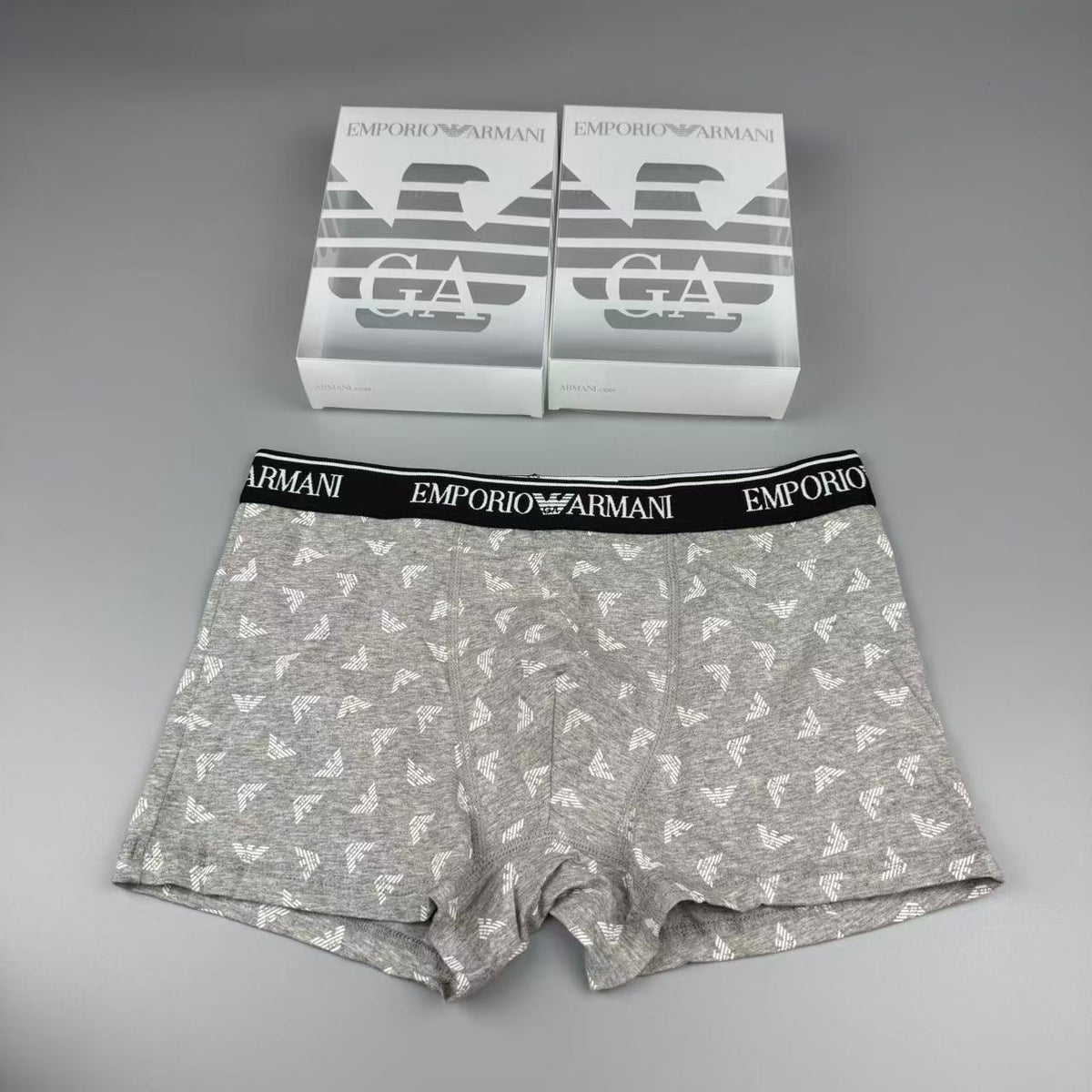 Armani Cotton Men's Boxer Briefs - 3-Piece Box