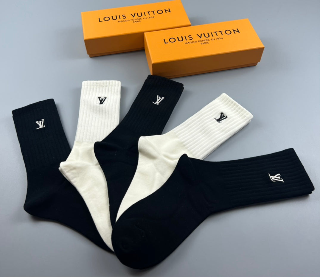 Louis Vuitton Cotton Socks - 5-Pair Set