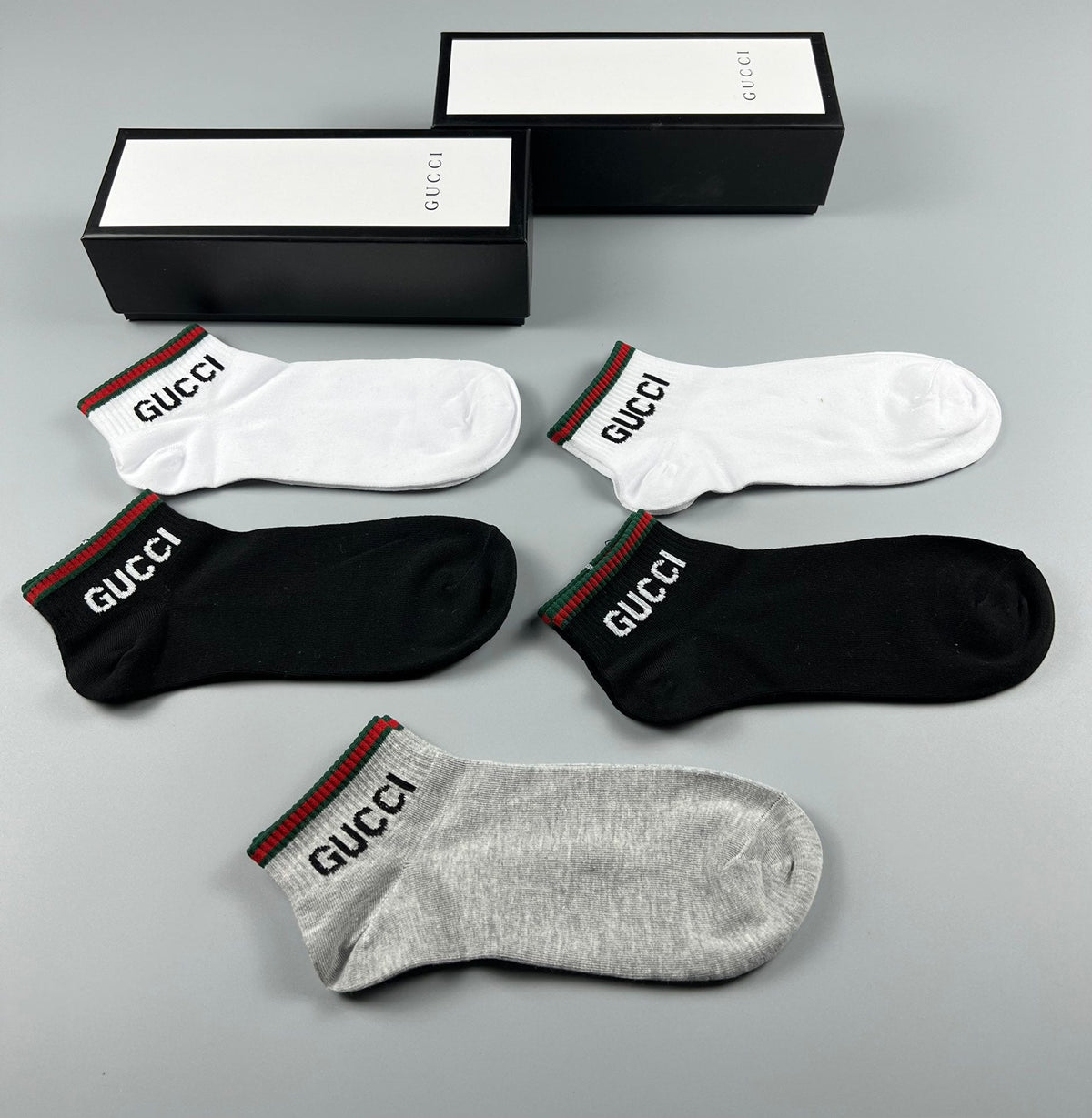 Gucci Minimal Logo Ankle Socks - Box of 5 Pairs
