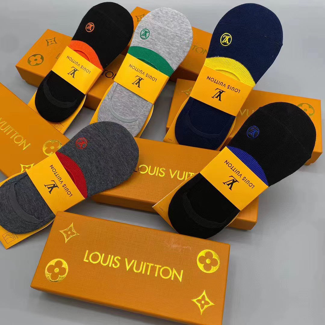 Louis Vuitton Small Coloured Emblems No-Show Socks - 5-Pair Set