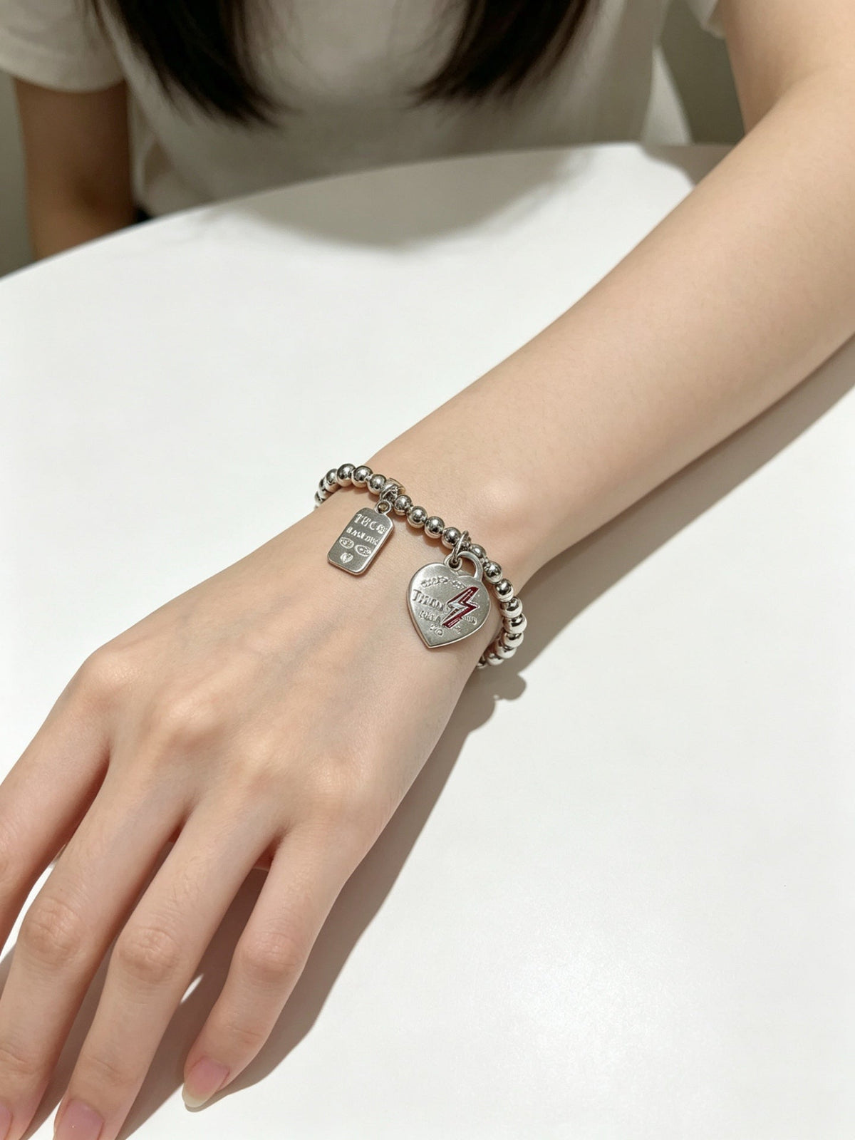Martin Graham bracelet in polished metal-tone – side detail
