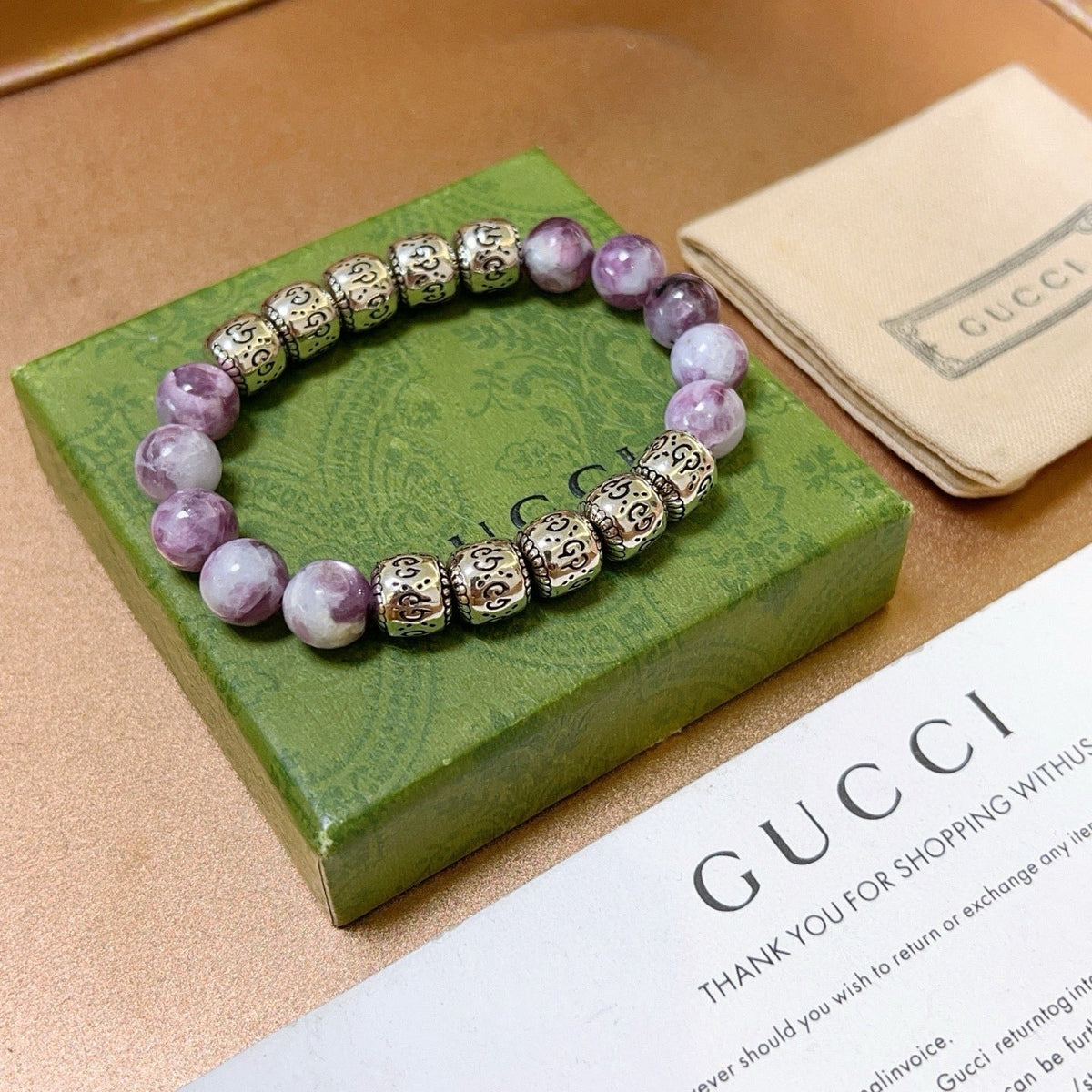 Martin Graham bracelet in polished metal-tone – side detail