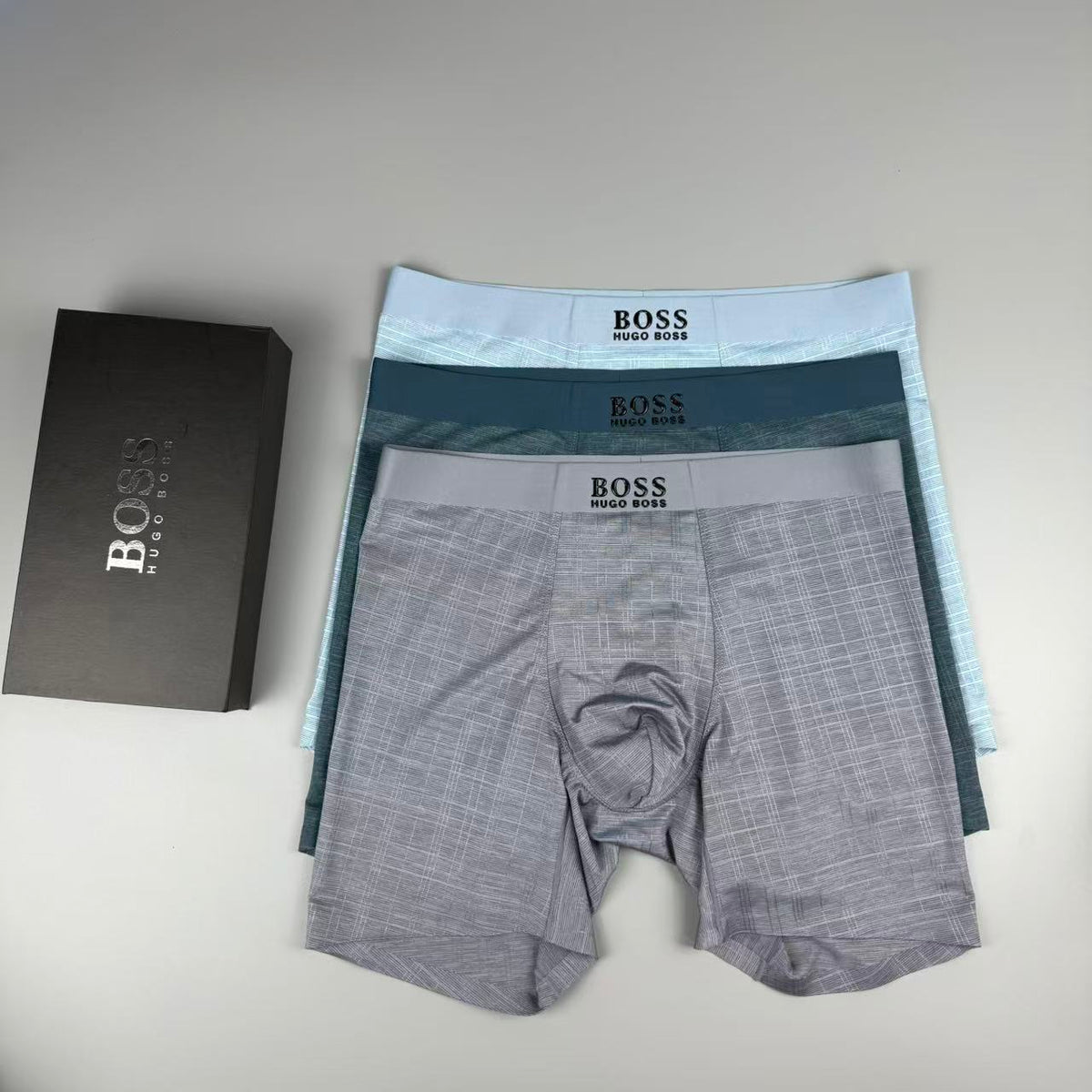 Boss Contrast Logo Waistbands Men's Boxer Briefs - 3-Piece Box