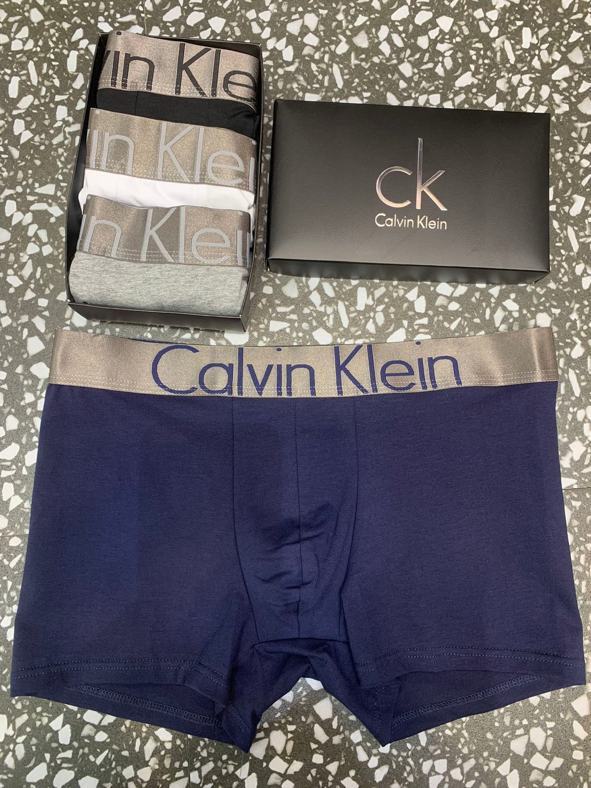 Calvin Klein Broad Logo Waistbands Men's Boxer Briefs - 3-Piece Box