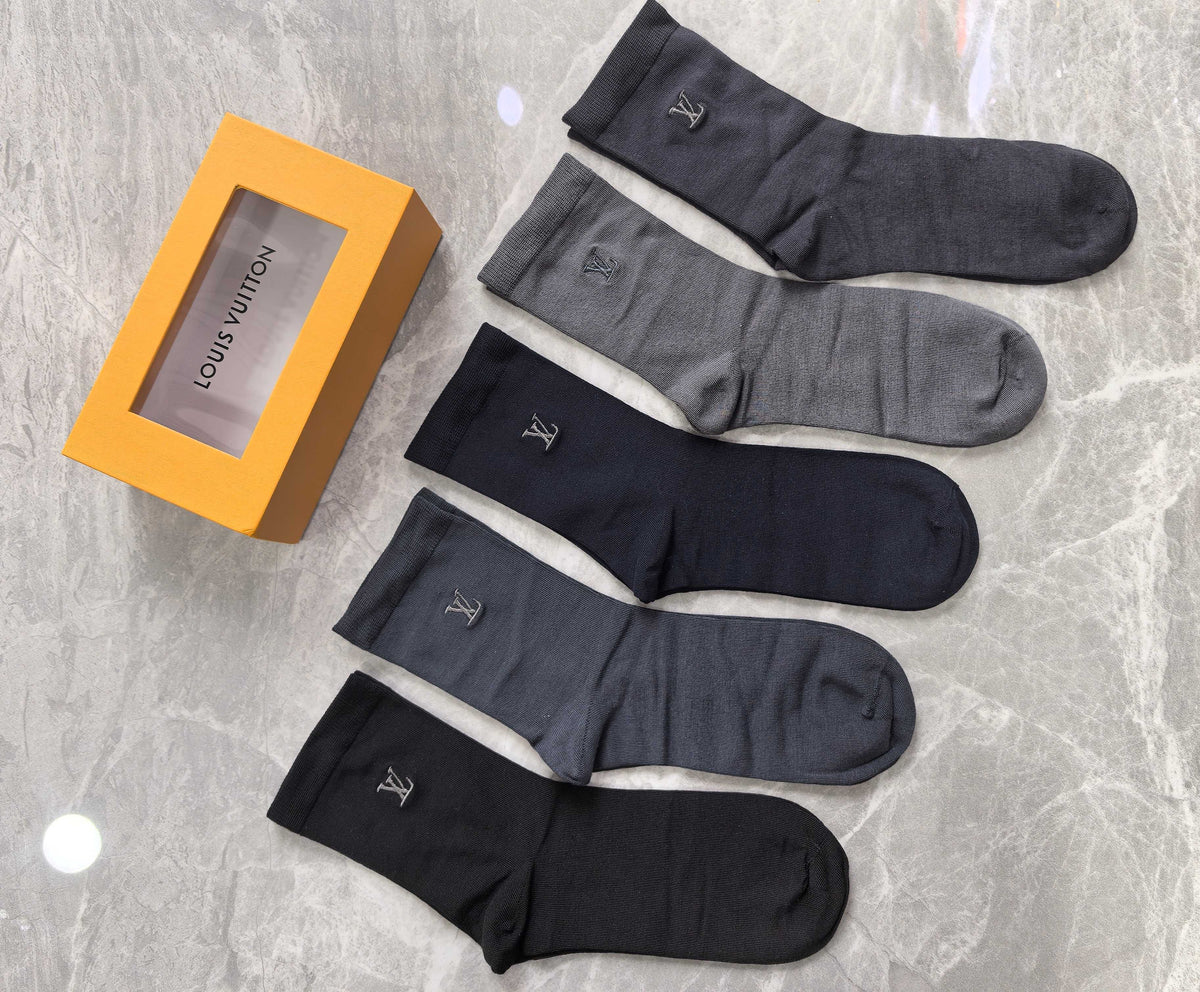 Louis Vuitton Business Crew Socks - 5-Pair Box