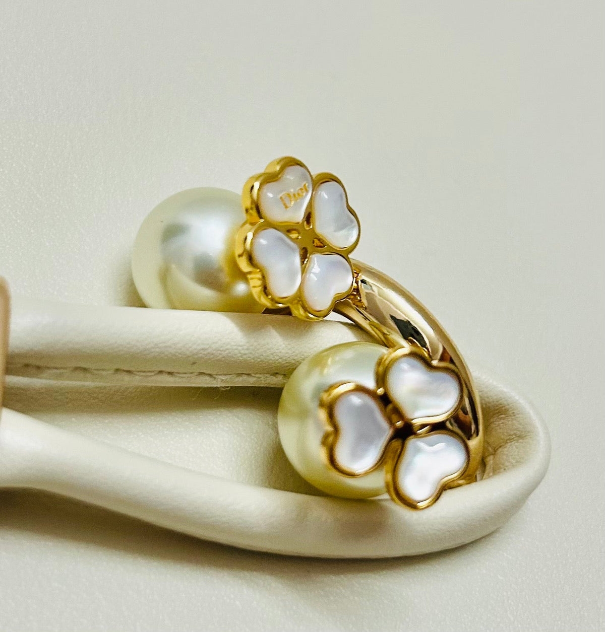 Martin Graham earrings in polished metal-tone – side detail