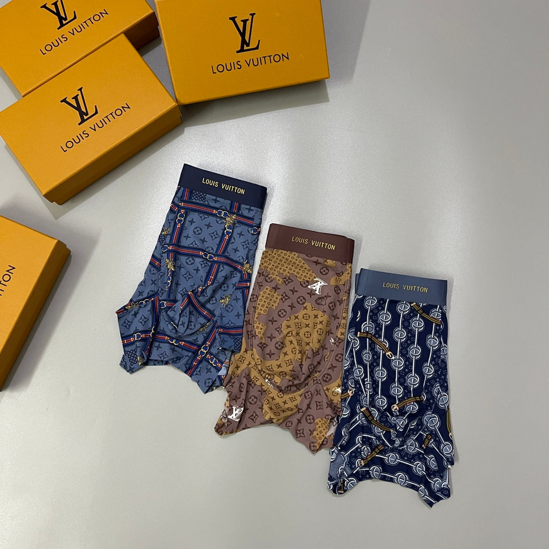 Louis Vuitton Nylon Blend Men's Boxer Briefs - 3-Piece Box - Sizes L-XXXL