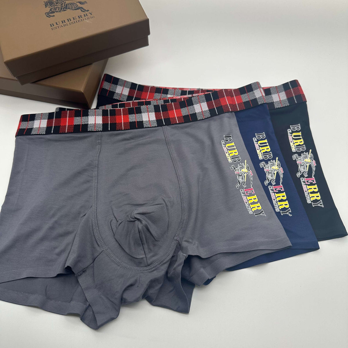 Burberry Men's Boxer Briefs - 3-Piece Box