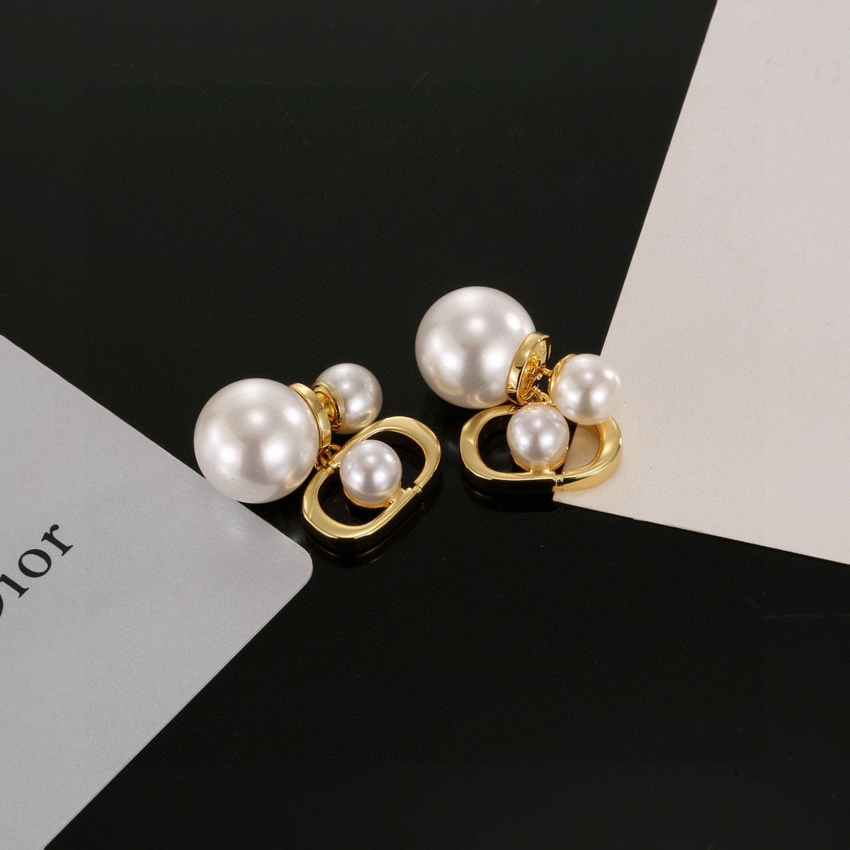 Martin Graham earrings in polished metal-tone – side detail