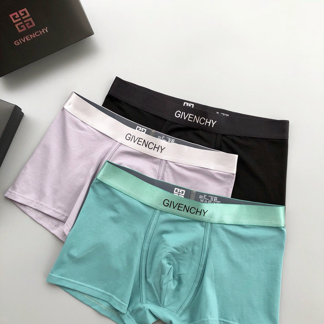 Givenchy Broad Tonal Waistbands Men's Boxer Briefs - 3-Piece Box