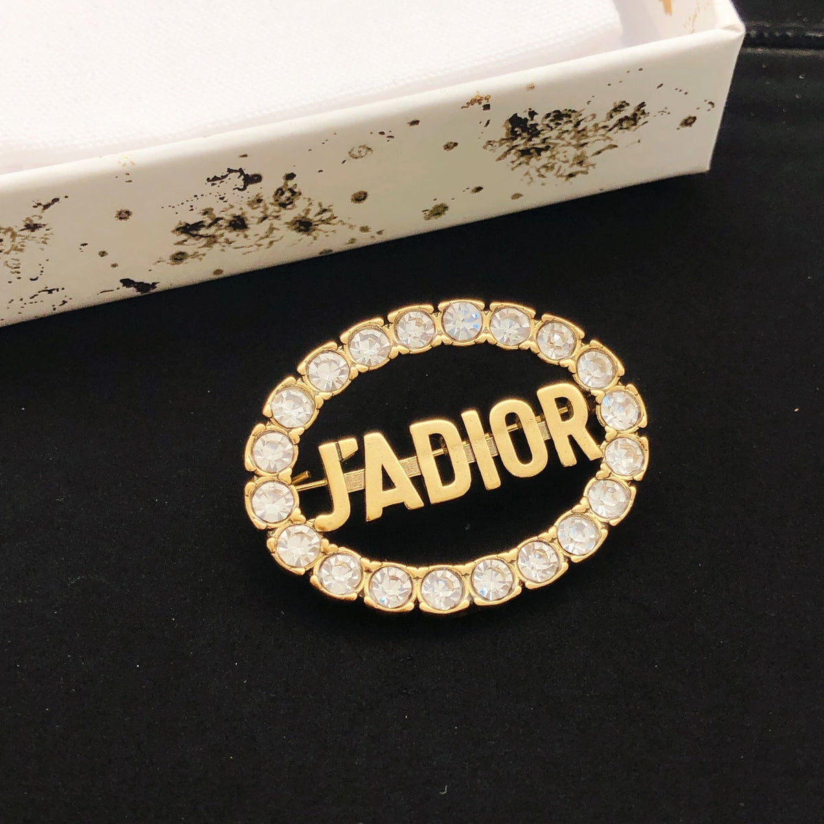 Martin Graham brooch in polished metal-tone – side detail