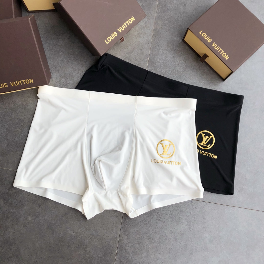 Louis Vuitton Contrast Waistbands And Understated Front Branding Men's Boxer Briefs - 3-Piece Box