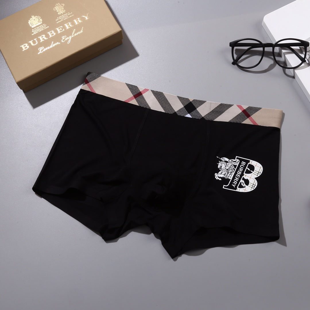 Burberry Classic Check-Waistband Modal-Blend Boxer Briefs - Box of 3