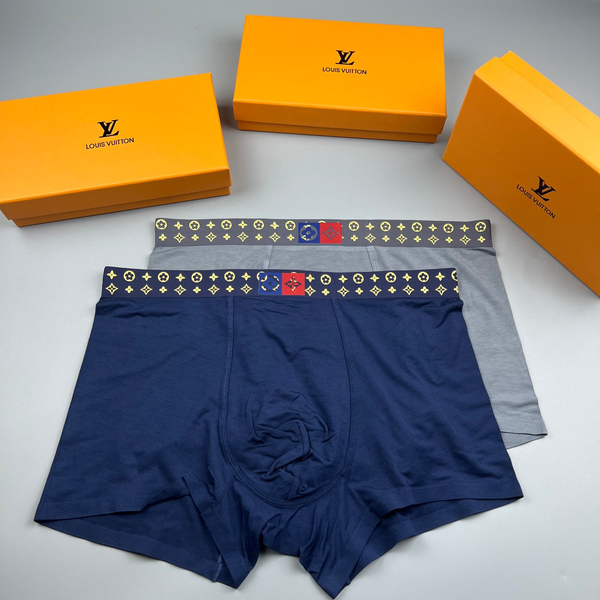Louis Vuitton Modal-Blend Monogram Waistband Men's Underwear - 3-Piece Box