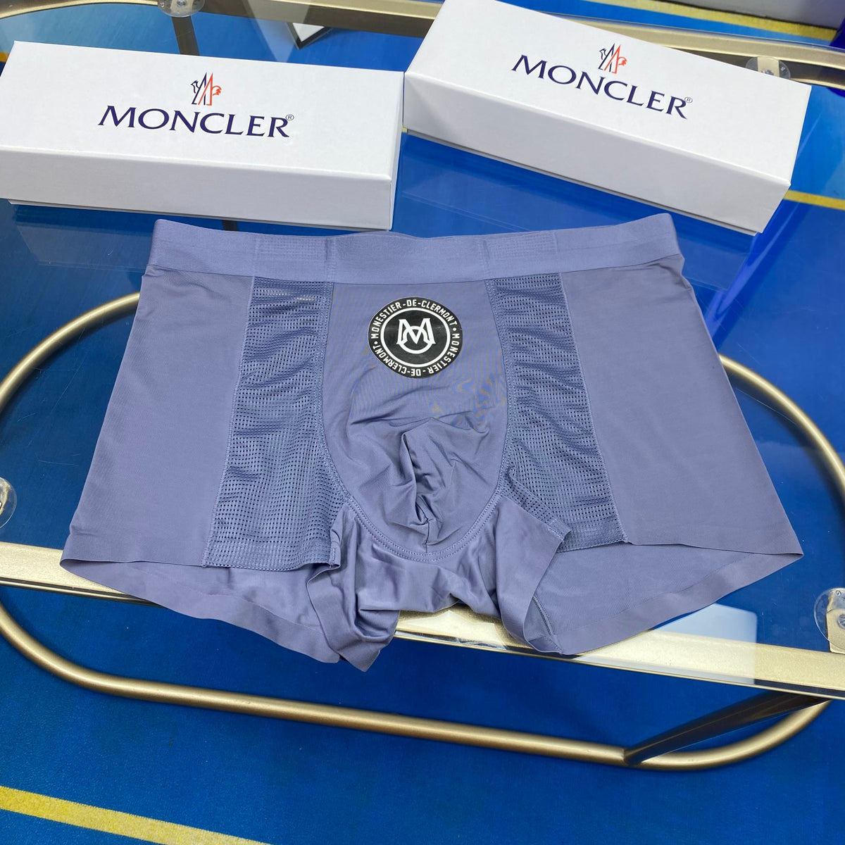 Moncler Cotton Circular Patch Men's Boxer Briefs - 3-Piece Box