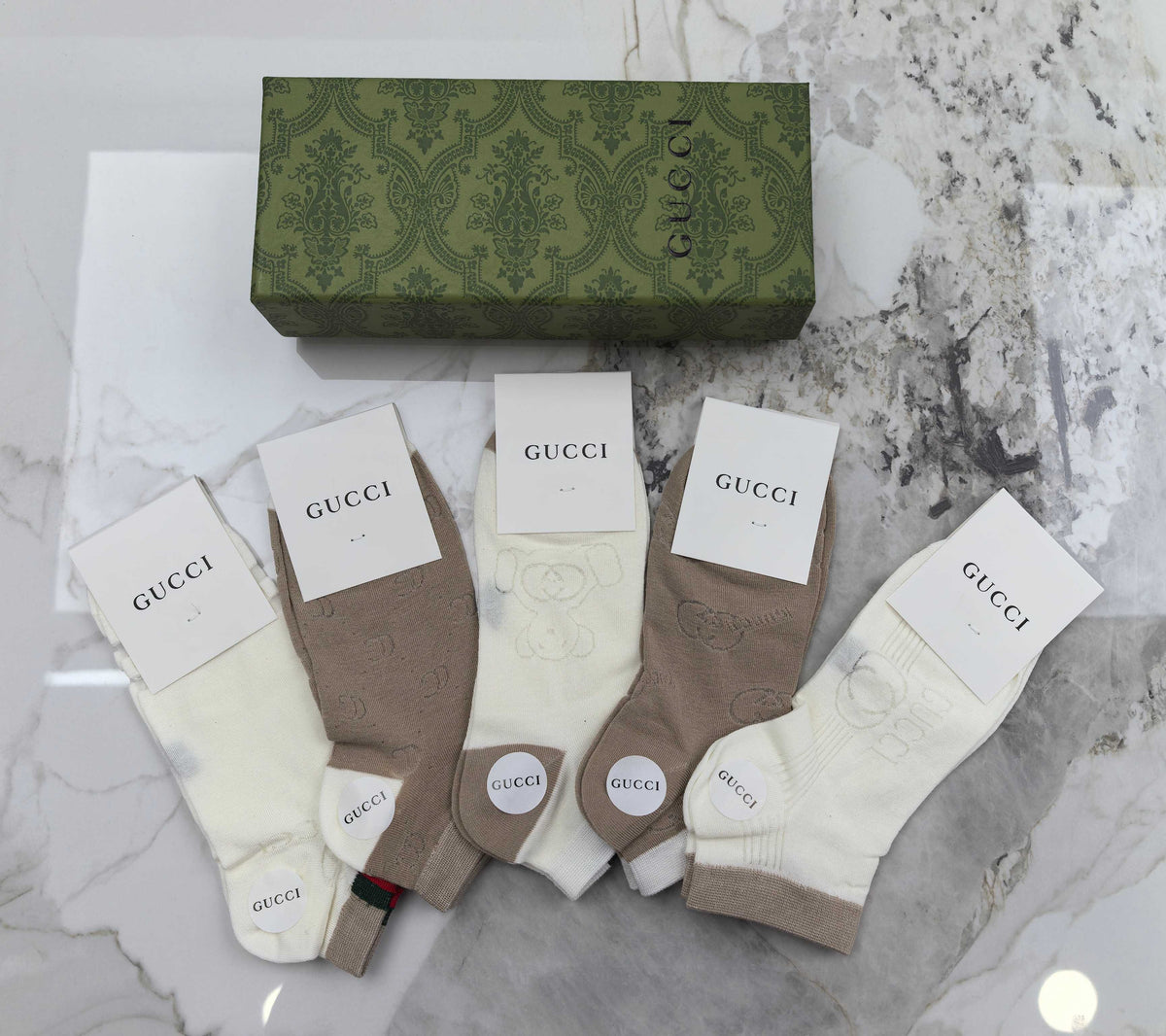 Gucci Modal No-Show Socks - 5-Pair Set