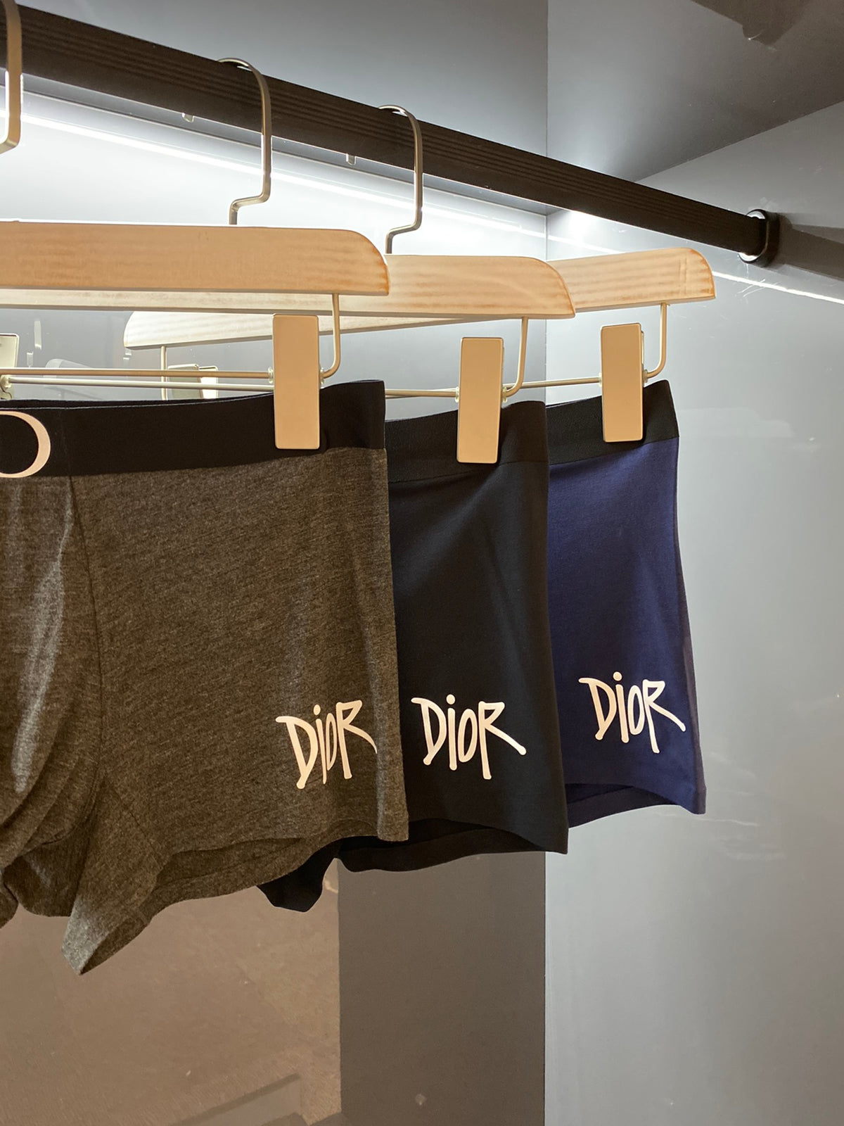 Dior Embroidered-Style Front Emblems Men's Boxer Briefs - 3-Piece Box
