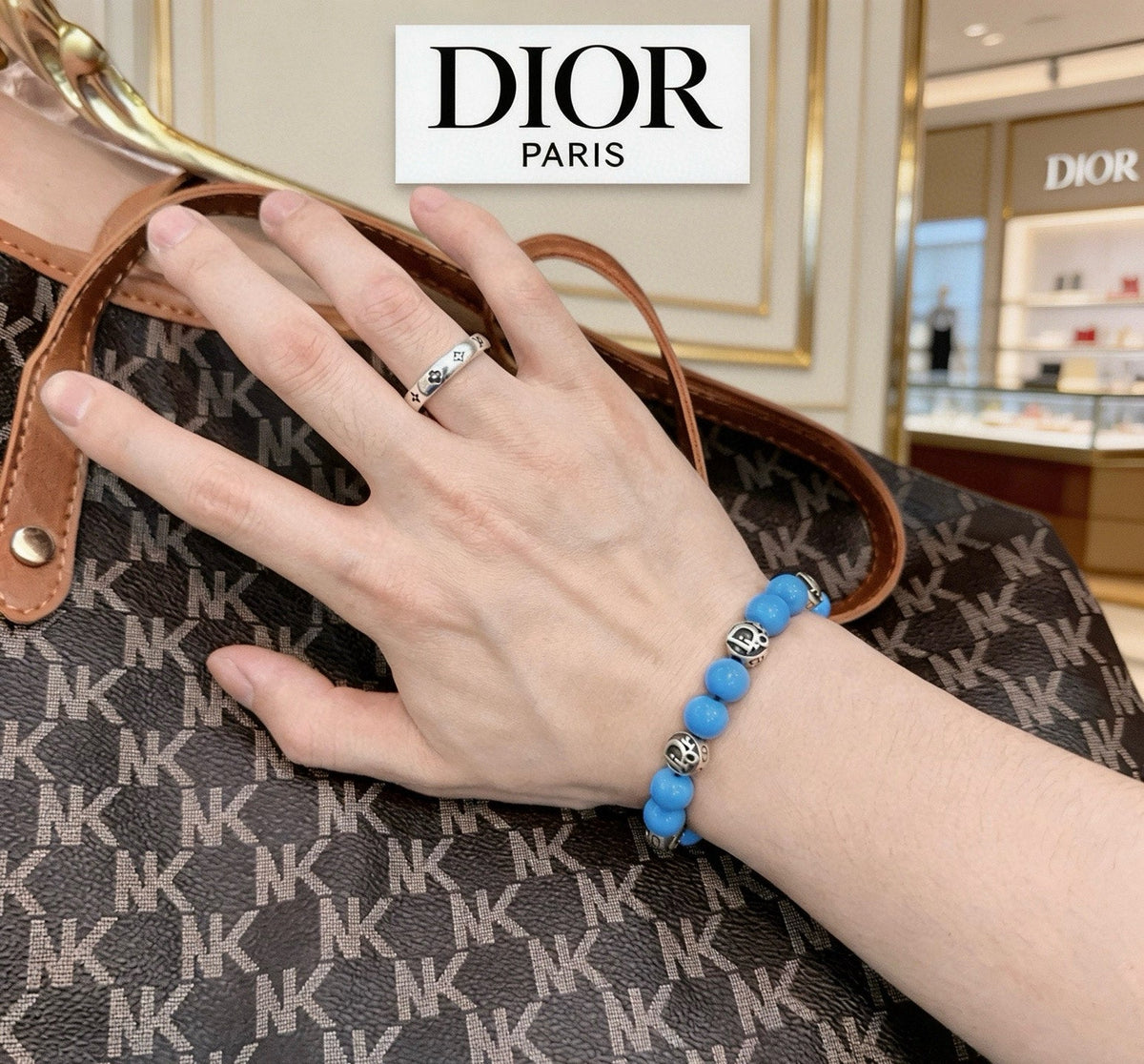 Martin Graham bracelet in polished metal-tone – side detail