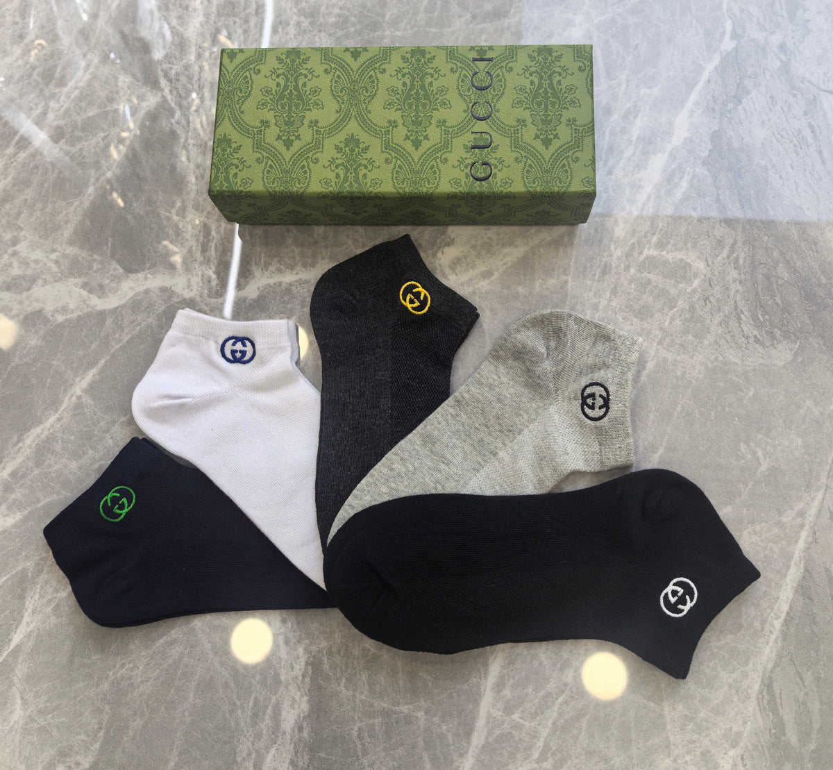 Gucci Massage No-Show Socks – 5-Pair Pack