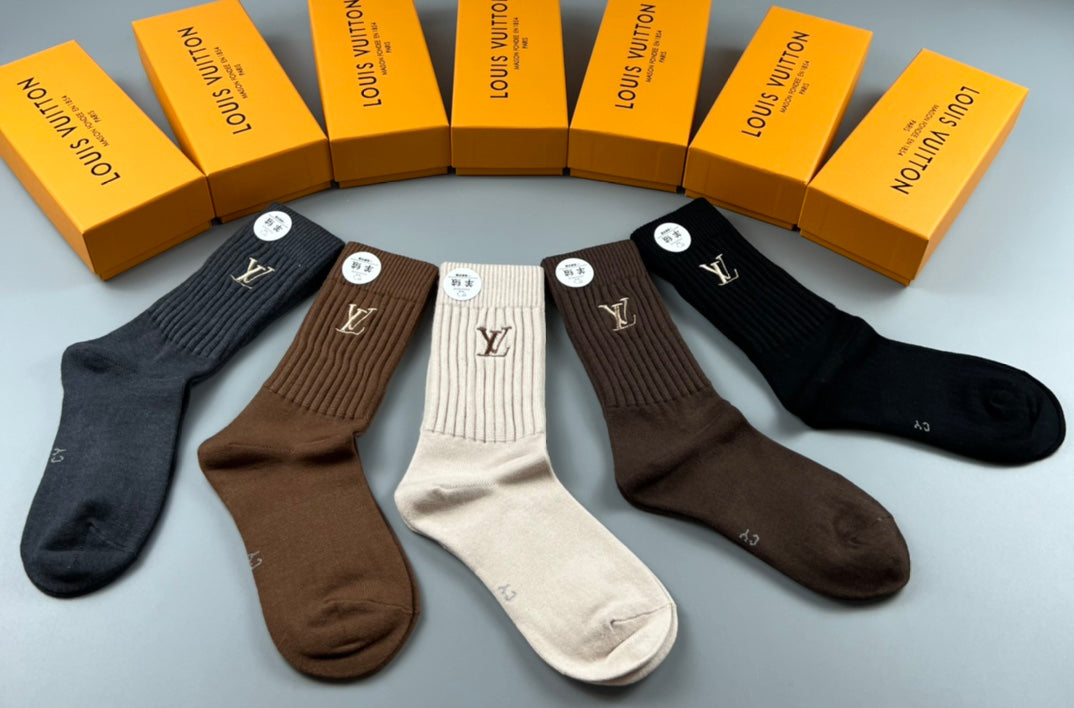 Louis Vuitton Monogram Ankle Socks - 5-Pair Box