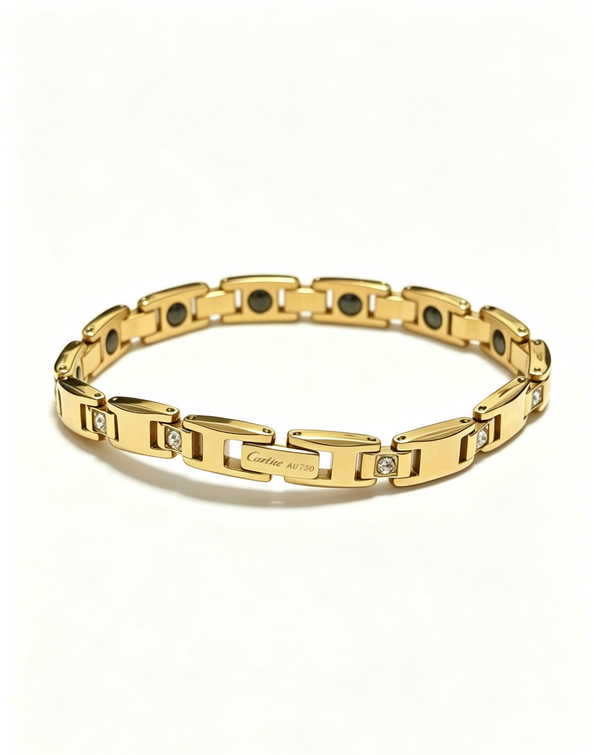 Martin Graham bracelet in polished metal-tone – side detail