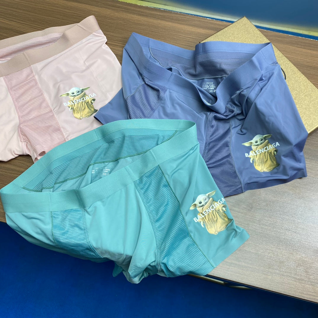 Balenciaga Blue, Pink & Turquoise Men's Boxer Briefs - 3-Piece Box