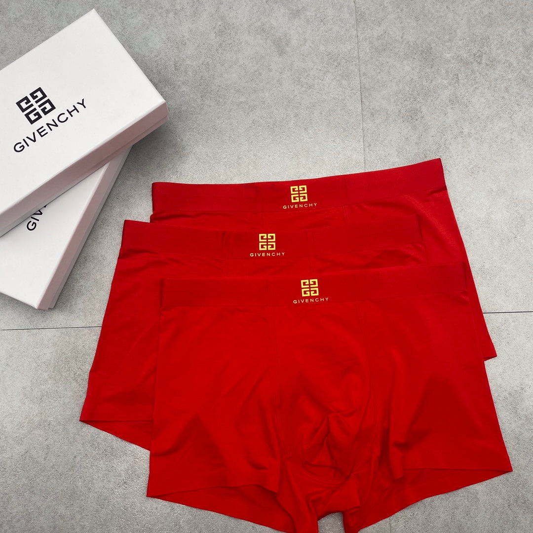 Givenchy Gold Emblem Men's Boxer Briefs - 3-Piece Box