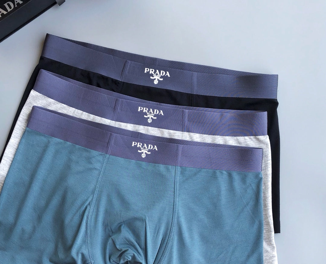 Prada Triangular Emblem Men's Boxer Briefs - 3-Piece Box