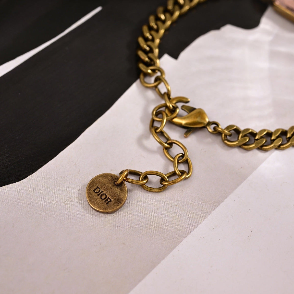 Martin Graham bracelet in polished metal-tone – side detail