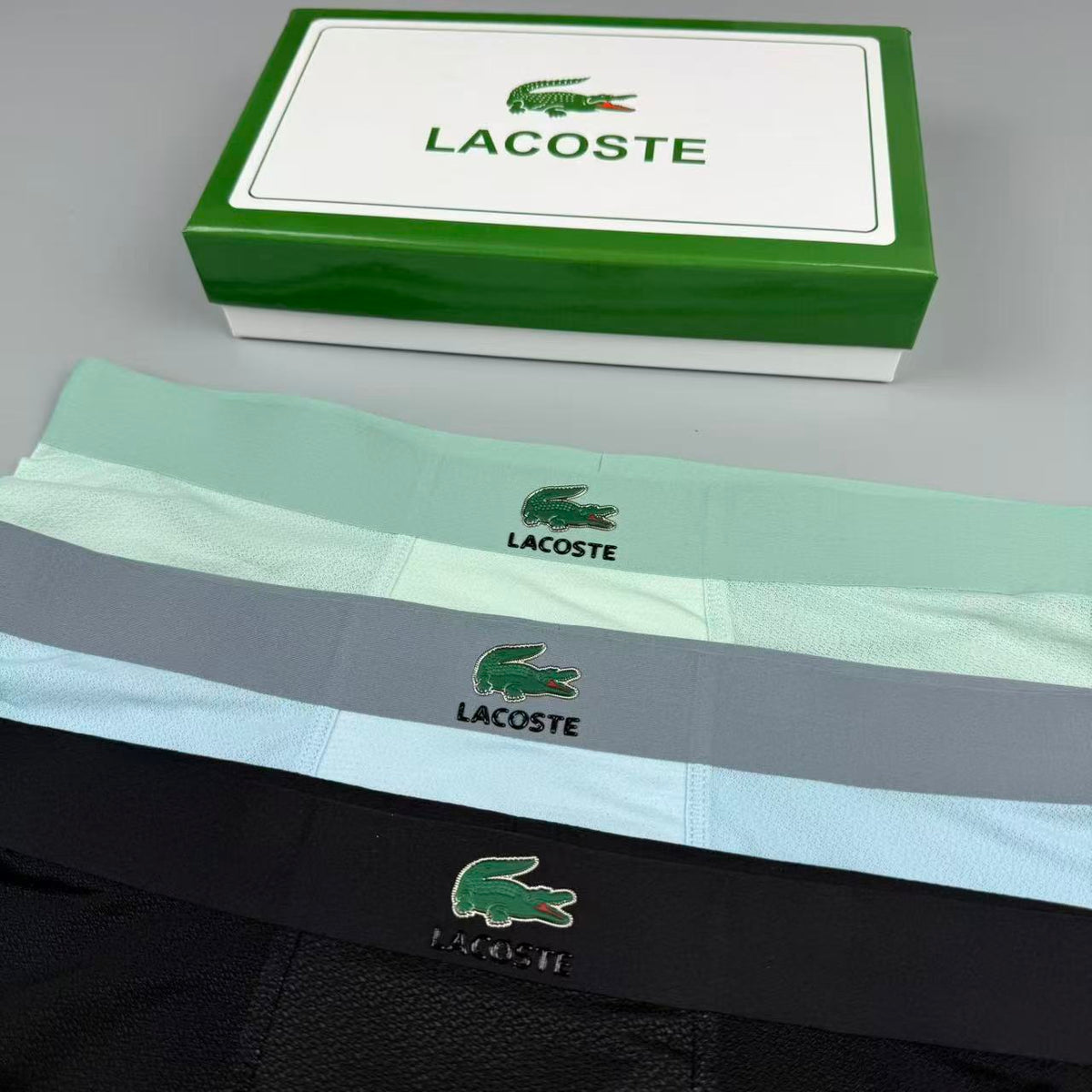 Lacoste Mulberry silk Seamless-Cut Men's Boxer Briefs - 3-Piece Box