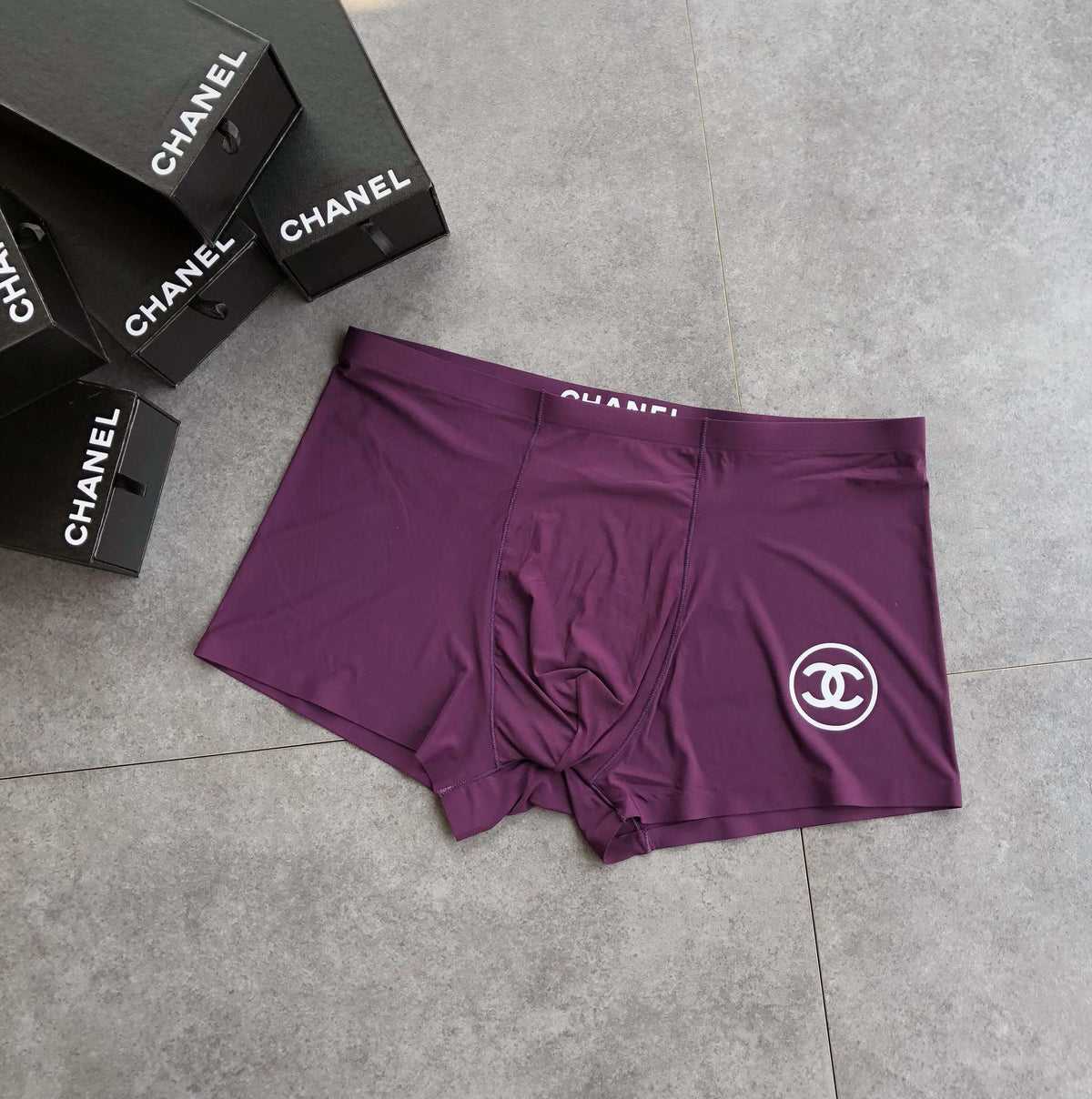 Chanel Clean Logo Waistbands Men's Boxer Briefs - 3-Piece Box