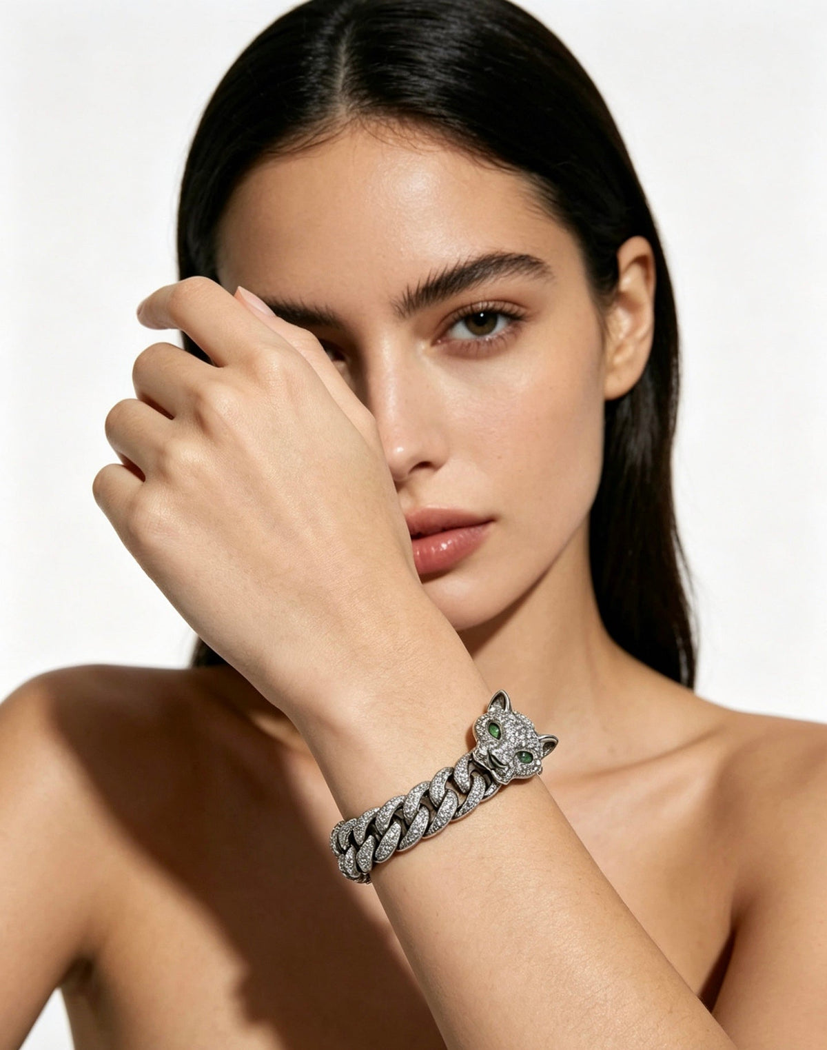 Martin Graham bracelet in polished metal-tone – side detail