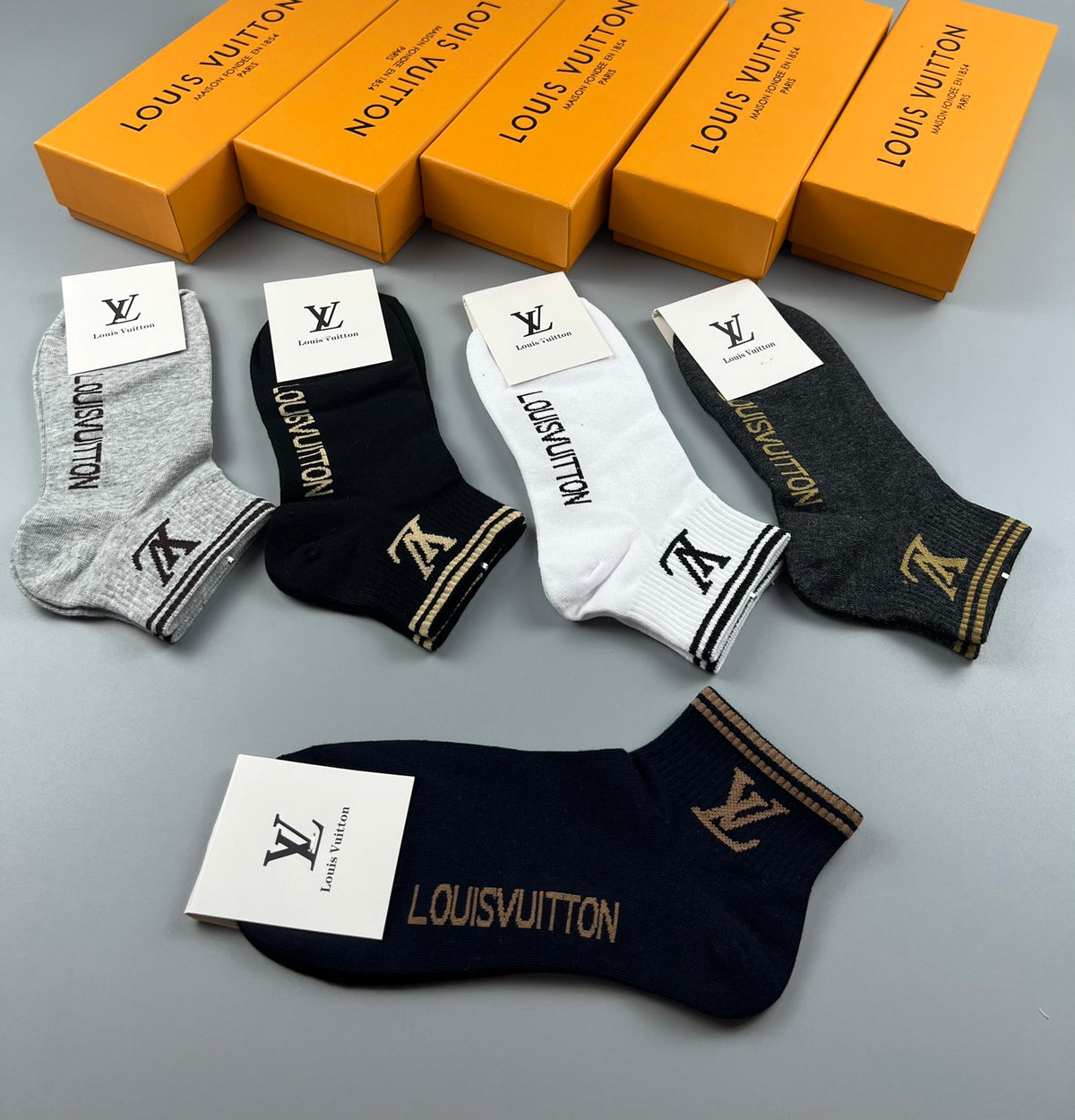 Louis Vuitton No-Show Socks - 5-Pair Set