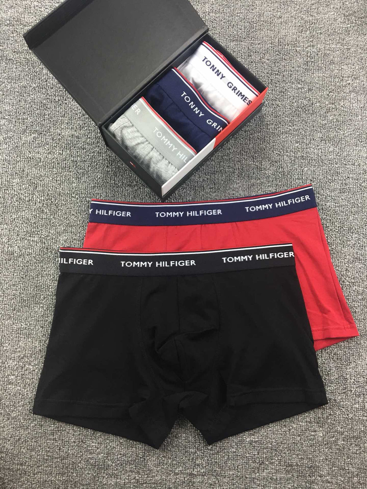Tommy Hilfiger Odell Striped Logo Waistbands Men's Boxer Briefs - 3-Piece Box