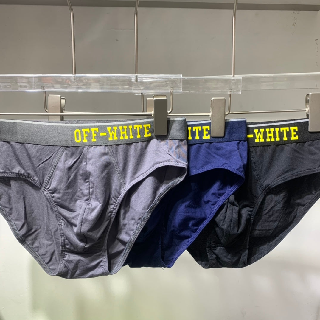 Off-White Odell Bright Contrast Wordmarks Men's Briefs - 3-Piece Box
