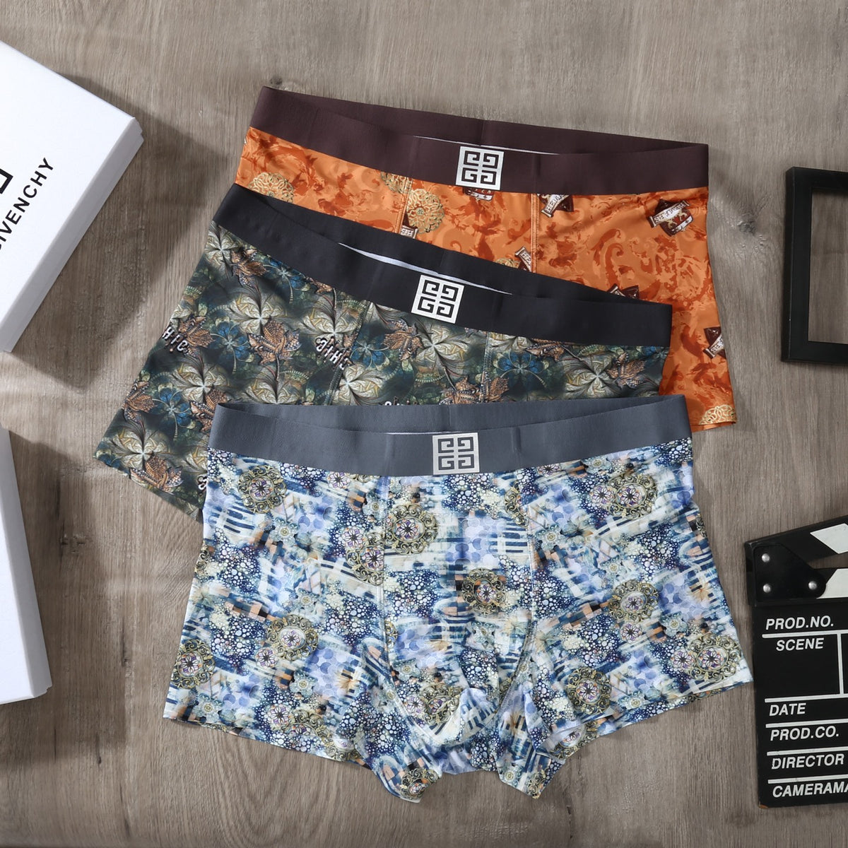 Givenchy Floral Print Men's Trunk Underwear - 3-Piece Box