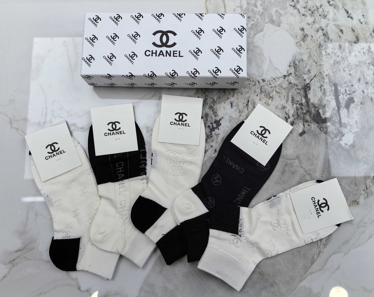 Chanel Modal No-Show Socks - 5-Pair Set