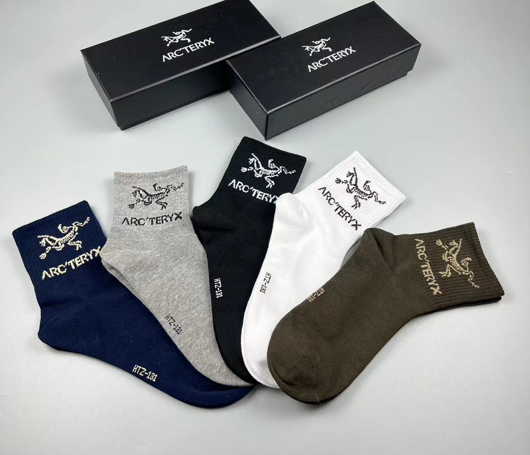 Arc'teryx Cotton Bird Graphics Crew Socks - 5-Pair Set