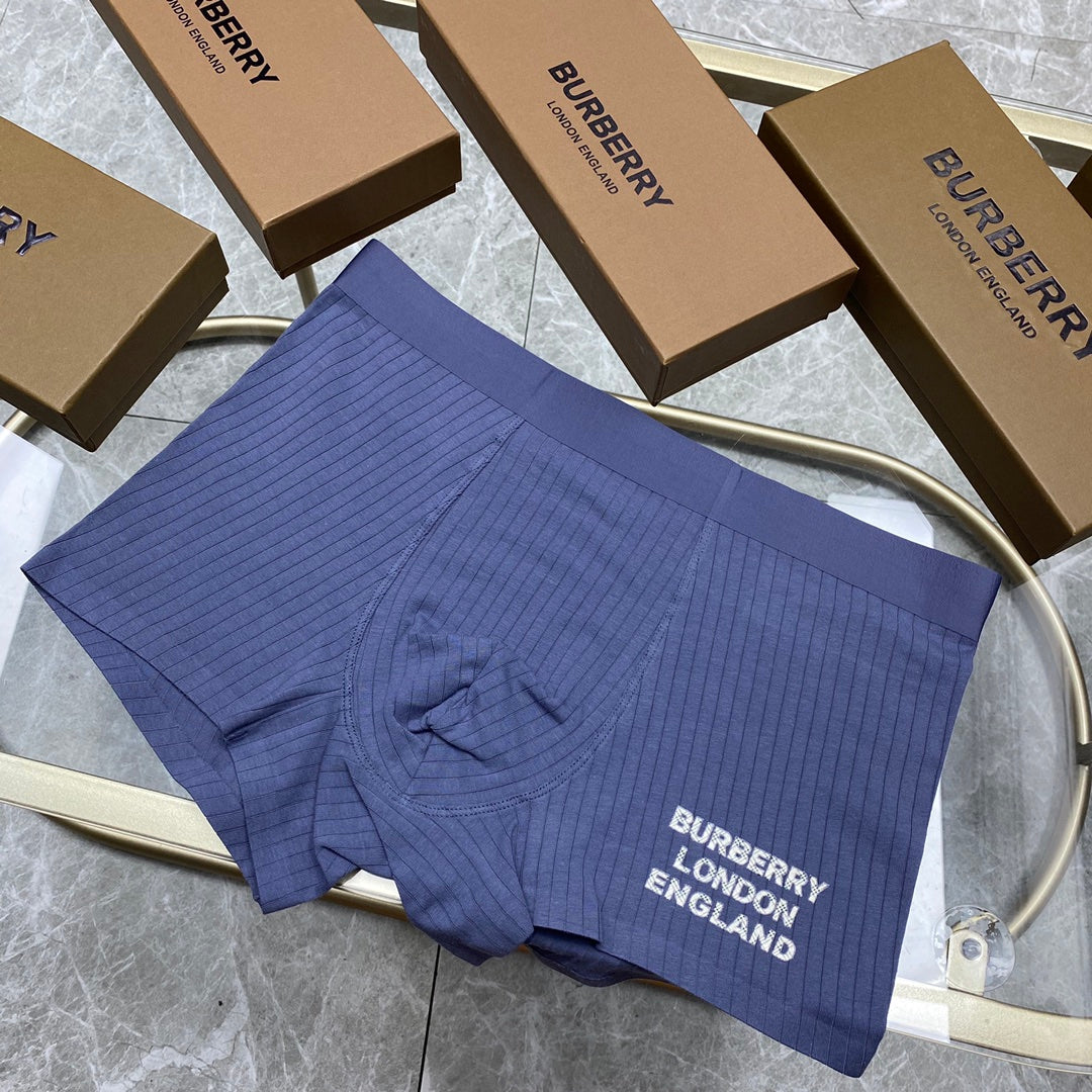 Burberry Cotton Contrast Lettering Men's Boxer Briefs - 3-Piece Box