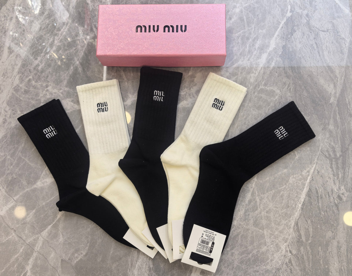 Miu Miu Cotton Socks - 5-Pair Set