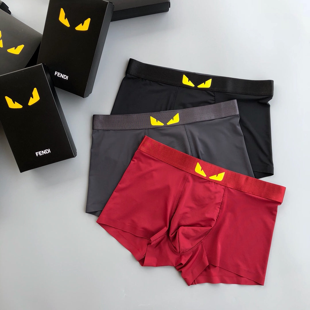 Fendi Eye Graphics Men's Boxer Briefs - 3-Piece Box