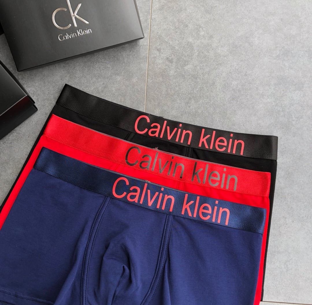 Calvin Klein Broad Logo Waistbands Men's Boxer Briefs - 3-Piece Box