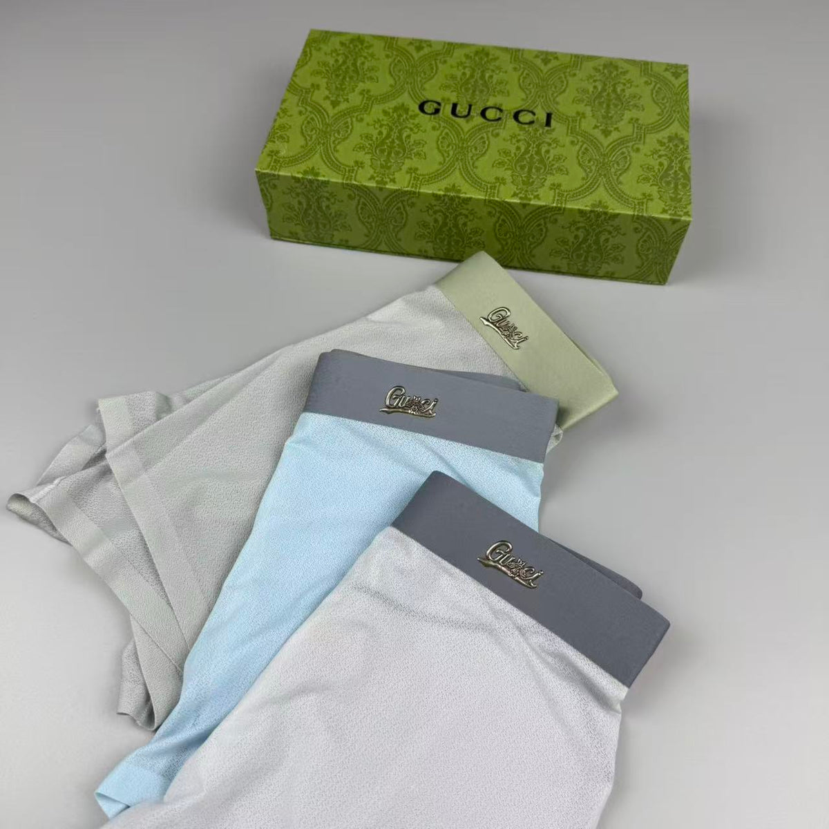 Gucci Mulberry silk Seamless-Cut Men's Boxer Briefs - 3-Piece Box