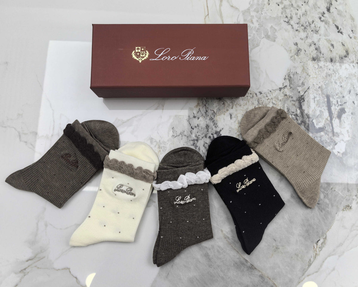 LP Combed Cotton Crew Socks - 5-Pair Set
