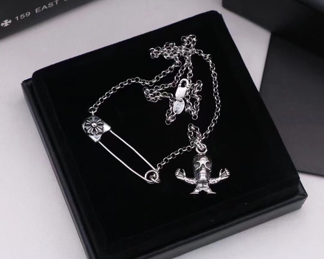 Martin Graham brooch in polished metal-tone – side detail